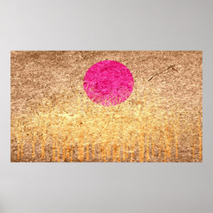 Zonnevaste  Abstracte verf 2 Poster