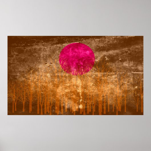 Zonnevaste  Abstracte verf 3 Poster (Voorkant)