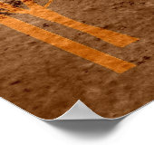 Zonnevaste  Abstracte verf Poster (Hoek)