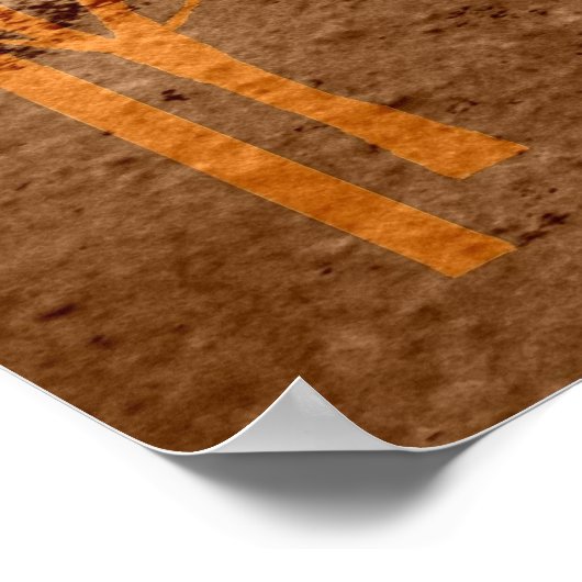 Zonnevaste Abstracte verf Poster (Hoek)