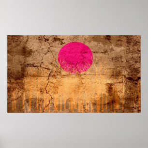 Zonnevaste  Abstracte verf Poster