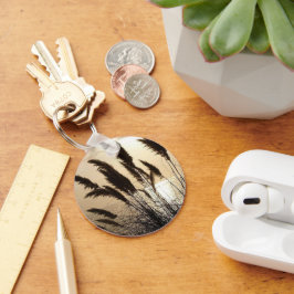 Zonnevaste Button Sleutelhanger