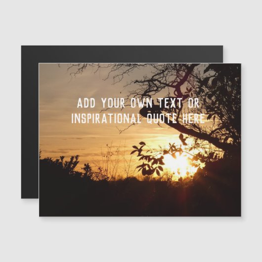 Zonnevaste inspirerend prijsopgave of tekst - Magn (Voorkant / Achterkant)