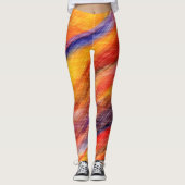 Zonnevaste Leggings voor Abstracte kleuren (Voorkant)