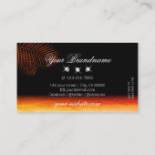 Zonnevaste Waterverven Palm Leaves Diamonds Stijlv Visitekaartje (Achterkant)