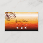 Zonnevaste Waterverven Palm Leaves Diamonds Stijlv Visitekaartje (Voorkant)