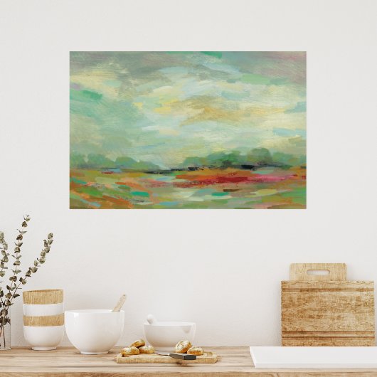 Zonneveld Abstracte afdrukken | Silvia Vassileva Poster (Keuken)