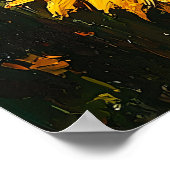Zonneveld en Toscaans Cottage Impressionisme Poster (Hoek)