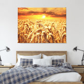 Zonneveld en warmteveld canvas afdruk (Insitu (Slaapkamer))