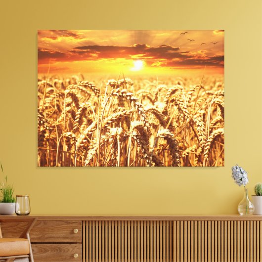 Zonneveld en warmteveld canvas afdruk (Insitu (Woonkamer))