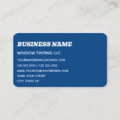 Zonnevenstertin voor professionele auto's visitekaartje (Achterkant)