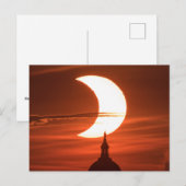 Zonneverduistering 2021 Briefkaart met onderdruk (Voorkant / Achterkant)