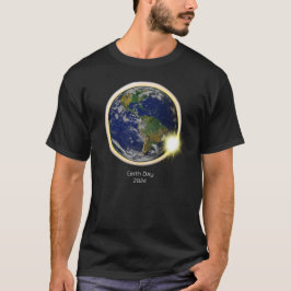 Zonneverduistering 2024 aardedag zon maan t-shirt
