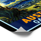 Zonneverduistering 2024 Austin Texas Van Gogh Ster Poster (Hoek)