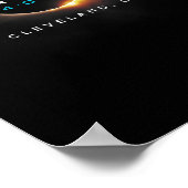 Zonneverduistering 2024 Cleveland Poster (Hoek)