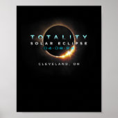 Zonneverduistering 2024 Cleveland Poster (Voorkant)
