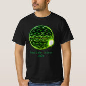 Zonneverduistering 2024 Groene sprankelende bloem  T-shirt (Voorkant)