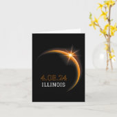 Zonneverduistering 2024 Illinois Totality Spring 4 Kaart (Gele Bloem)