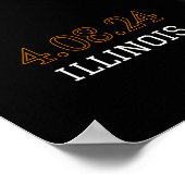 Zonneverduistering 2024 Illinois Totality Spring 4 Poster (Hoek)