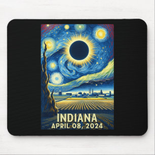 Zonneverduistering 2024 Indiana Sterrennacht Muismat