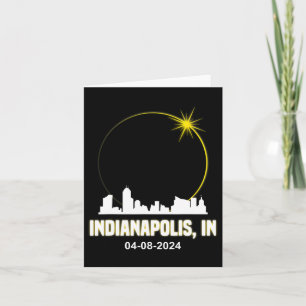 Zonneverduistering 2024 Indianapolis Skyline India Kaart
