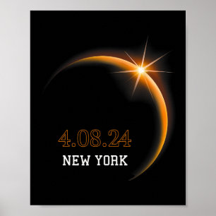 Zonneverduistering 2024 New York Totality Spring 4 Poster