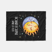Zonneverduistering 2024 Schattigee Zonneverduister Fleece Deken (Voorkant (Horizontaal))