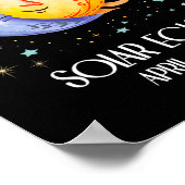 Zonneverduistering 2024 Schattigee Zonneverduister Poster (Hoek)
