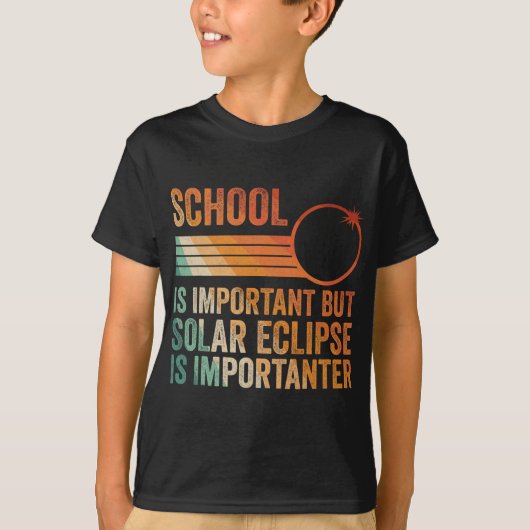 Zonneverduistering 2024 Shirt School Zonneverduist (Voorkant)