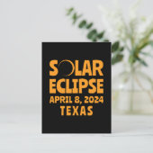 Zonneverduistering 2024 Texas Briefkaart (Staand voorkant)