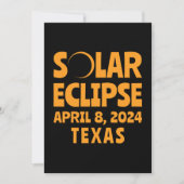 Zonneverduistering 2024 Texas Kaart (Voorkant)
