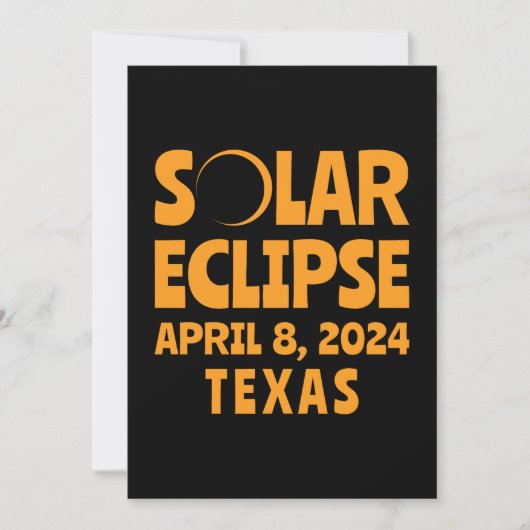 Zonneverduistering 2024 Texas Kaart (Voorkant)