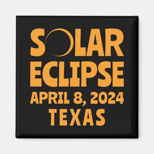 Zonneverduistering 2024 Texas Magneet (Voorkant)