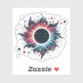 Zonneverduistering bloem sticker (Vel)