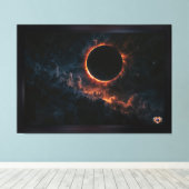 Zonneverduistering die Awe AI Art van Xzendor7 ins Canvas Afdruk (Insitu (Houten vloer))