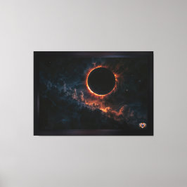 Zonneverduistering die Awe AI Art van Xzendor7 ins Canvas Afdruk