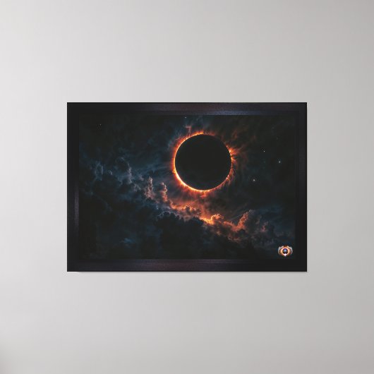 Zonneverduistering die Awe AI Art van Xzendor7 ins Canvas Afdruk (Voorkant)
