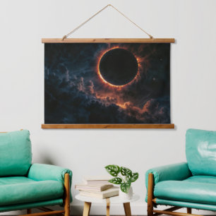 Zonneverduistering die Awe AI Art van Xzendor7 ins Hangend Wandkleed