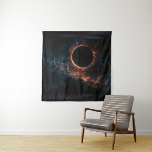 Zonneverduistering die Awe AI Art van Xzendor7 ins Wandkleed