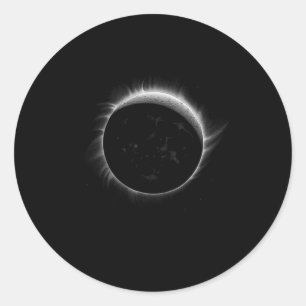 Zonneverduistering Maan en Zon Koele Gebeurtenis G Ronde Sticker