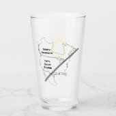 Zonneverduistering souvenir drink glas (Achterkant)