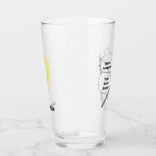 Zonneverduistering souvenir drink glas (Links)