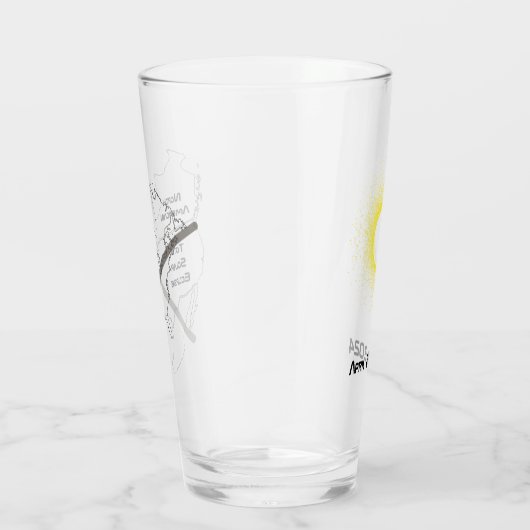 Zonneverduistering souvenir drink glas (Rechts)