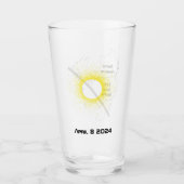 Zonneverduistering souvenir drink glas (Voorkant)