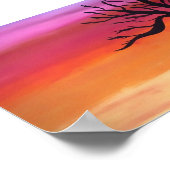 Zonneverf kalmeren met structuur poster (Hoek)