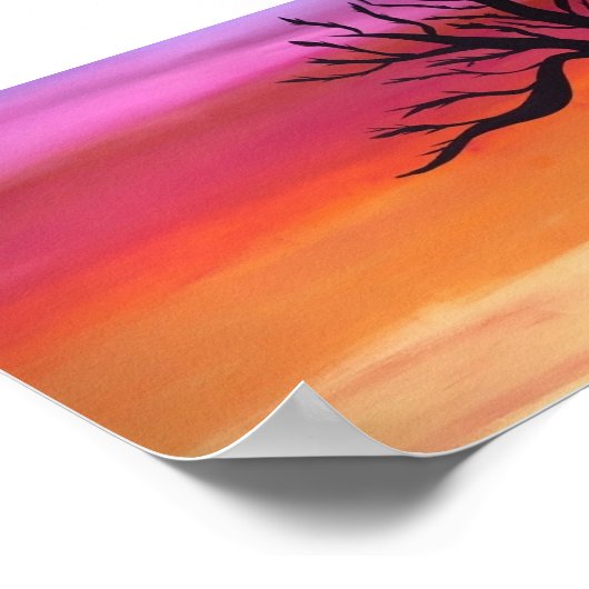 Zonneverf kalmeren met structuur poster (Hoek)