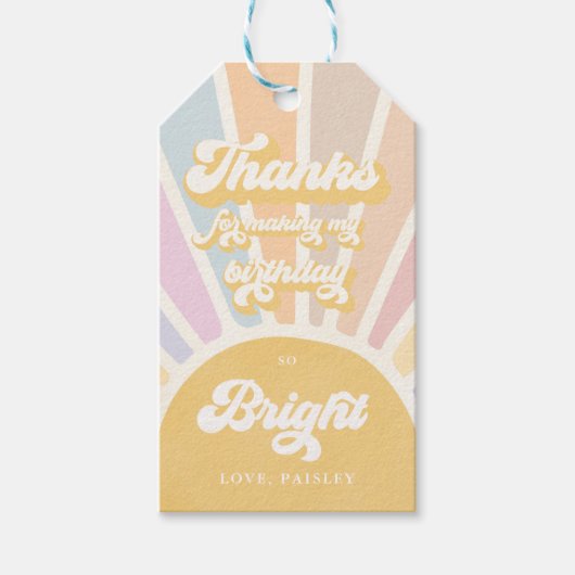 Zonneverjaardag Boho 1e reis rond de zon Cadeaulabel (Voorkant)