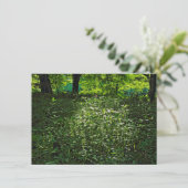 Zonneverlichte ondergroei. Zwarte Bossen, Cardiff Kaart (Staand voorkant)