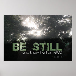 Zonneverlichting Thru Fog Religieuze Poster