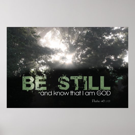 Zonneverlichting Thru Fog Religieuze Poster (Voorkant)